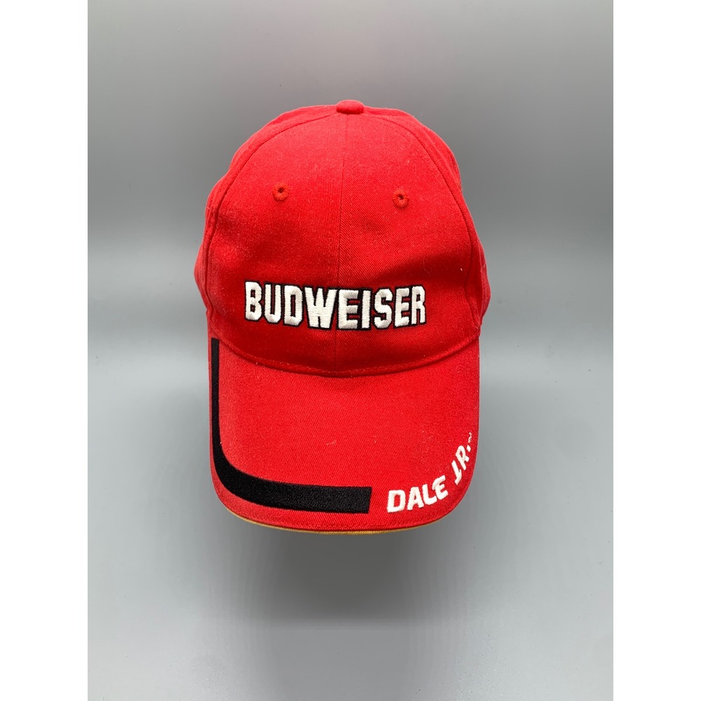 NASCAR Budweiser Dale Jr Red Racing Hat Winners Circle Adjustable Hat Mens  OSFM